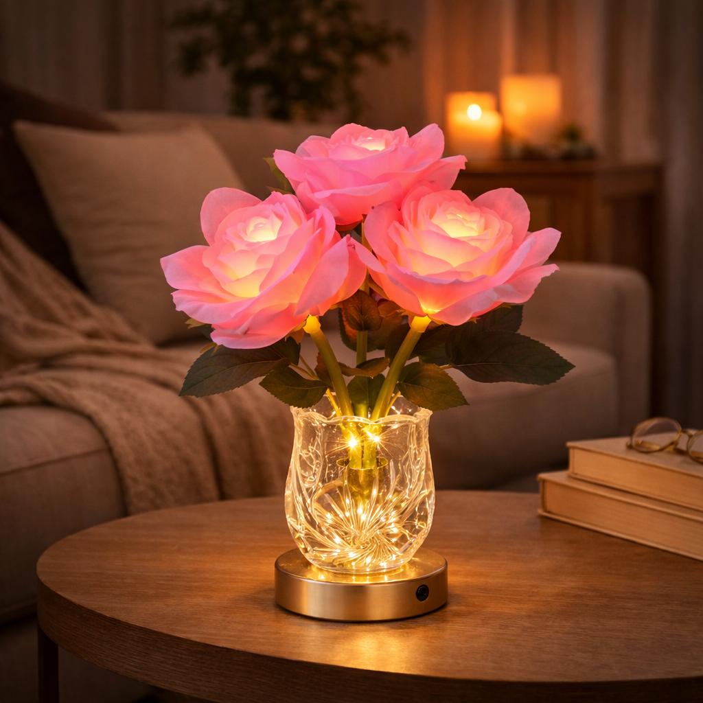 LED Rose Flower Table Lamp