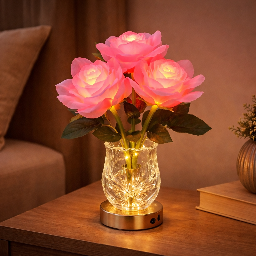 LED Rose Flower Table Lamp