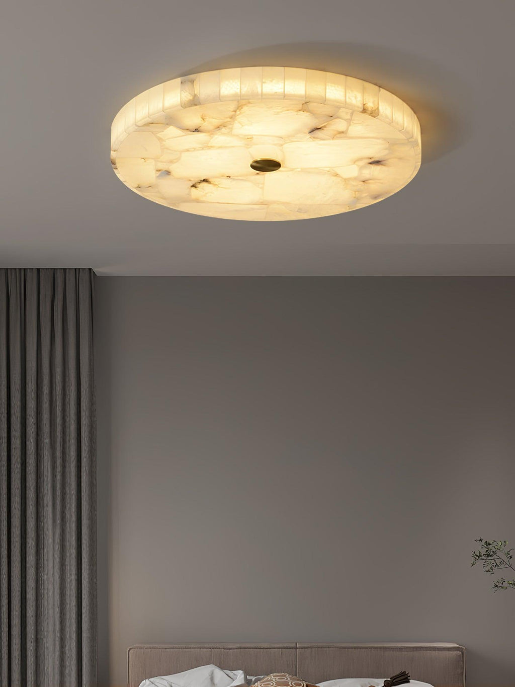 Round Alabaster LED Ceiling Light