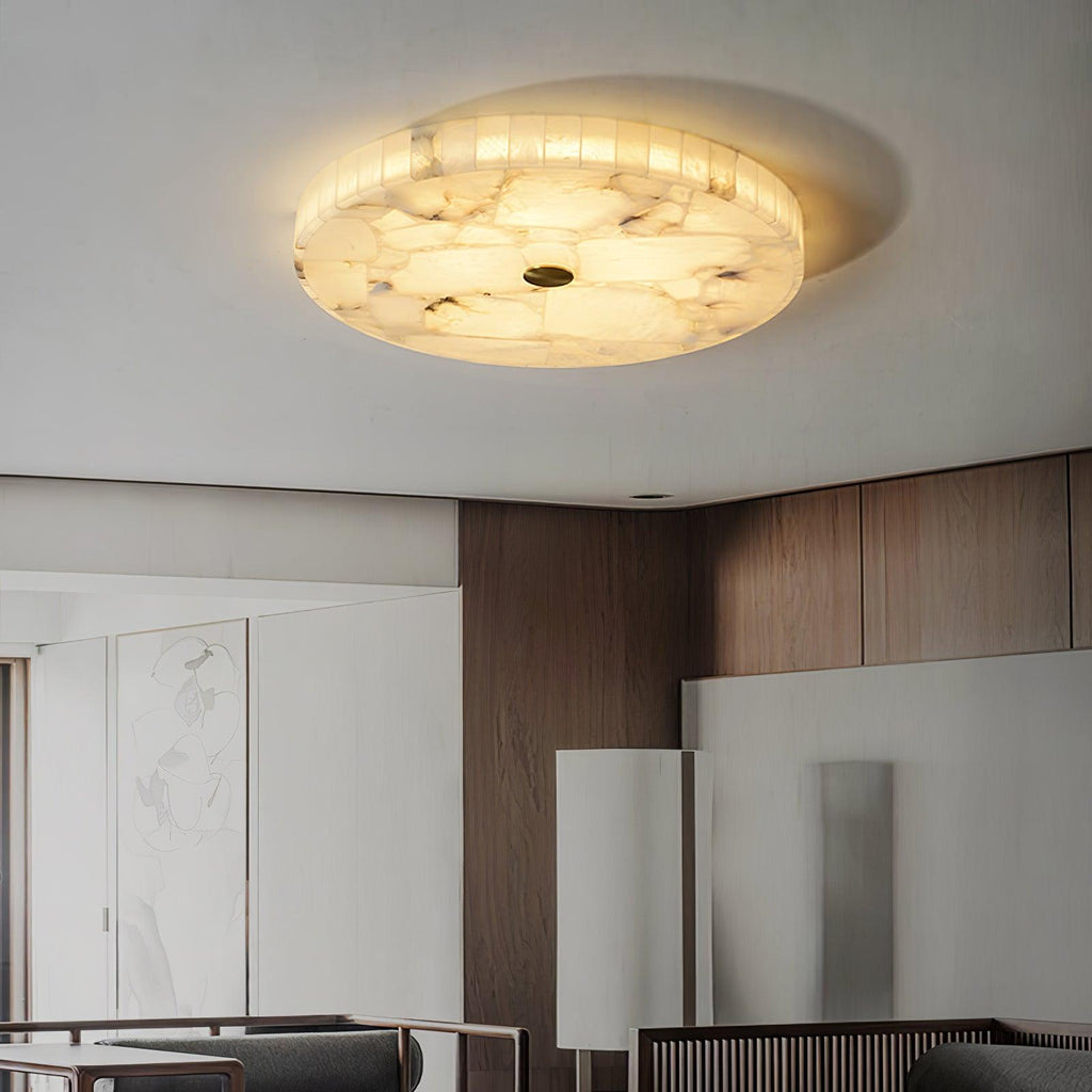 Round Alabaster LED Ceiling Light