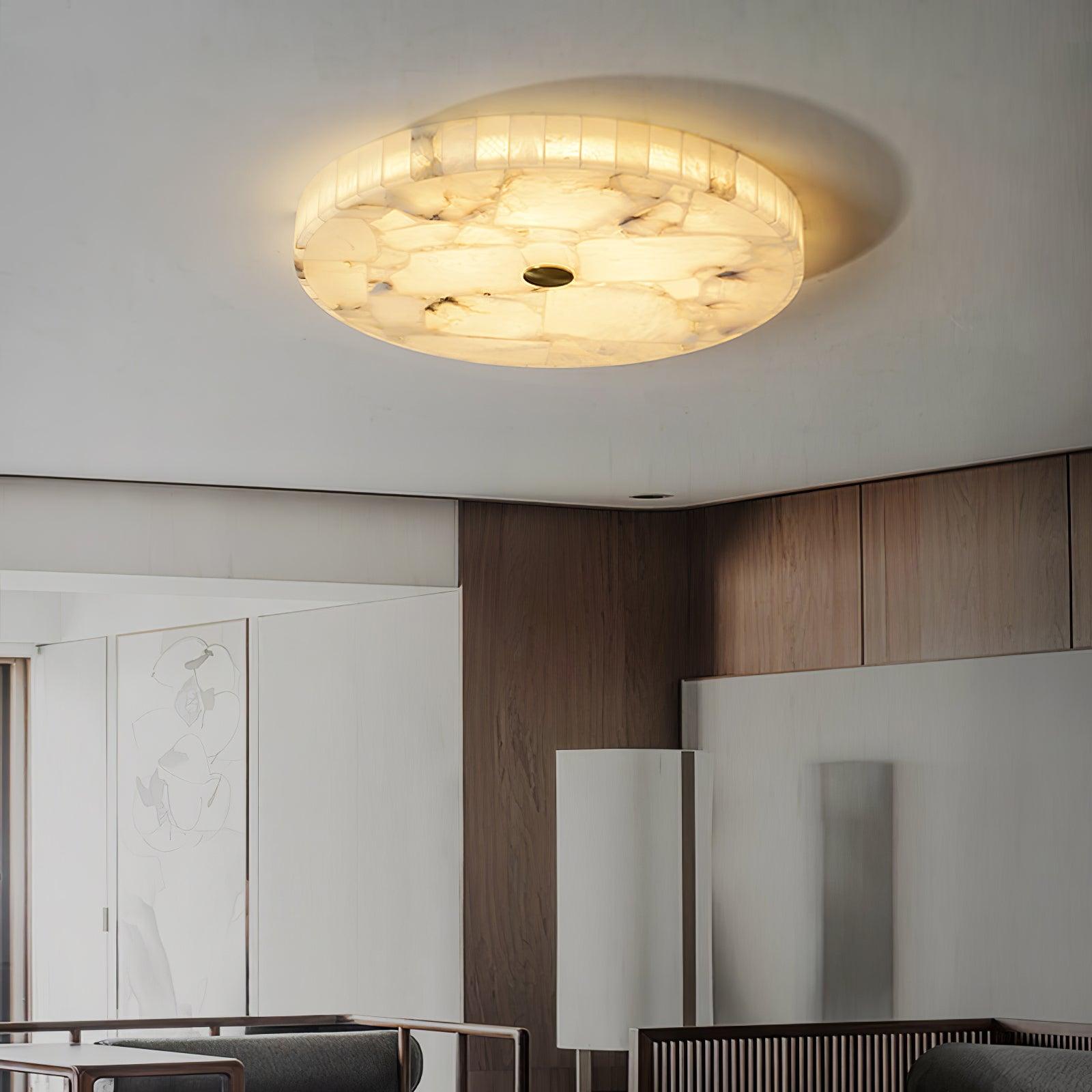 Round Alabaster LED Ceiling Light