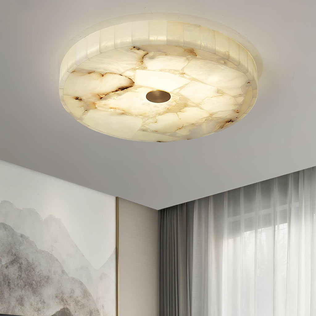 Round Alabaster LED Ceiling Light
