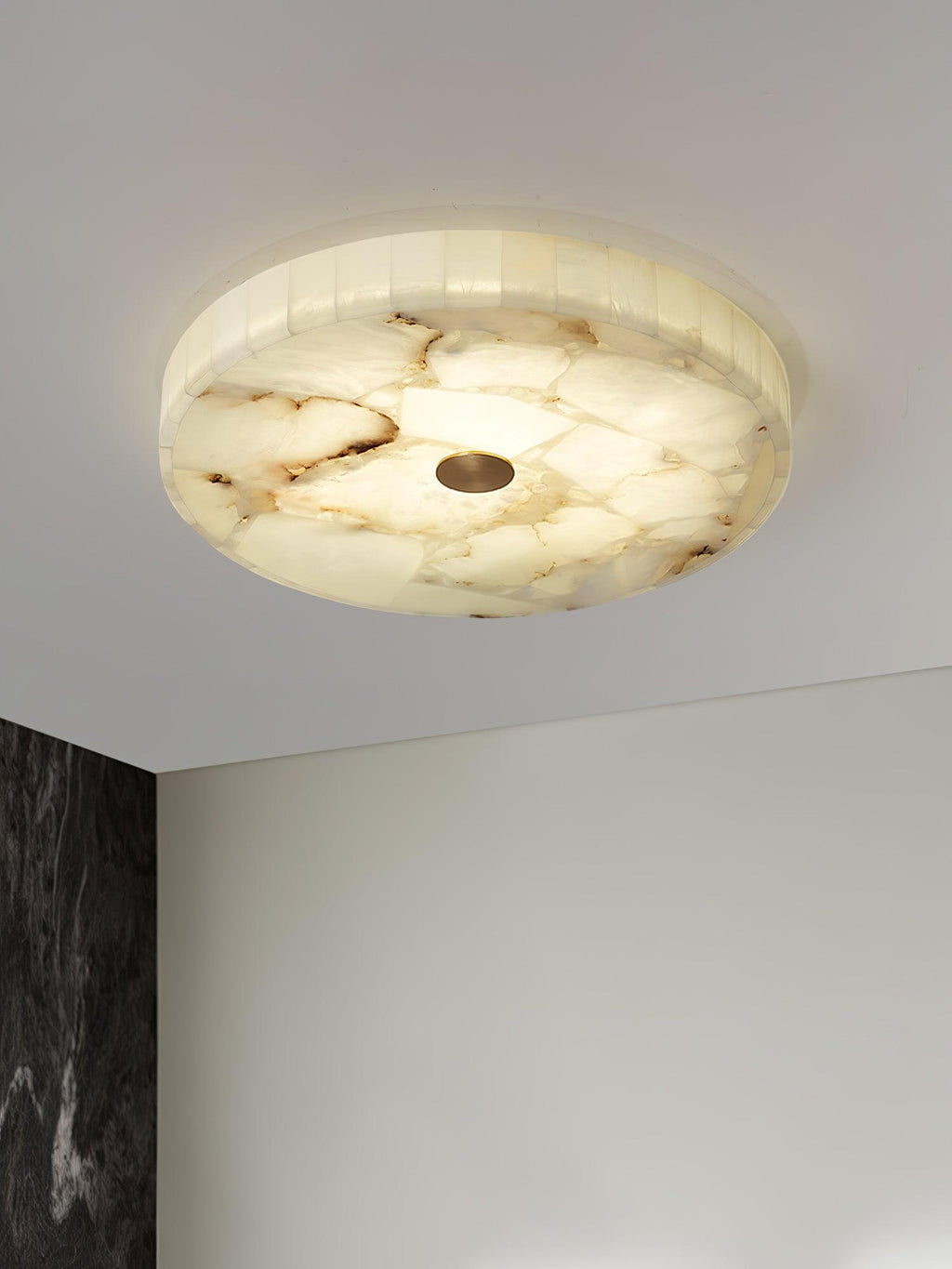 Round Alabaster LED Ceiling Light