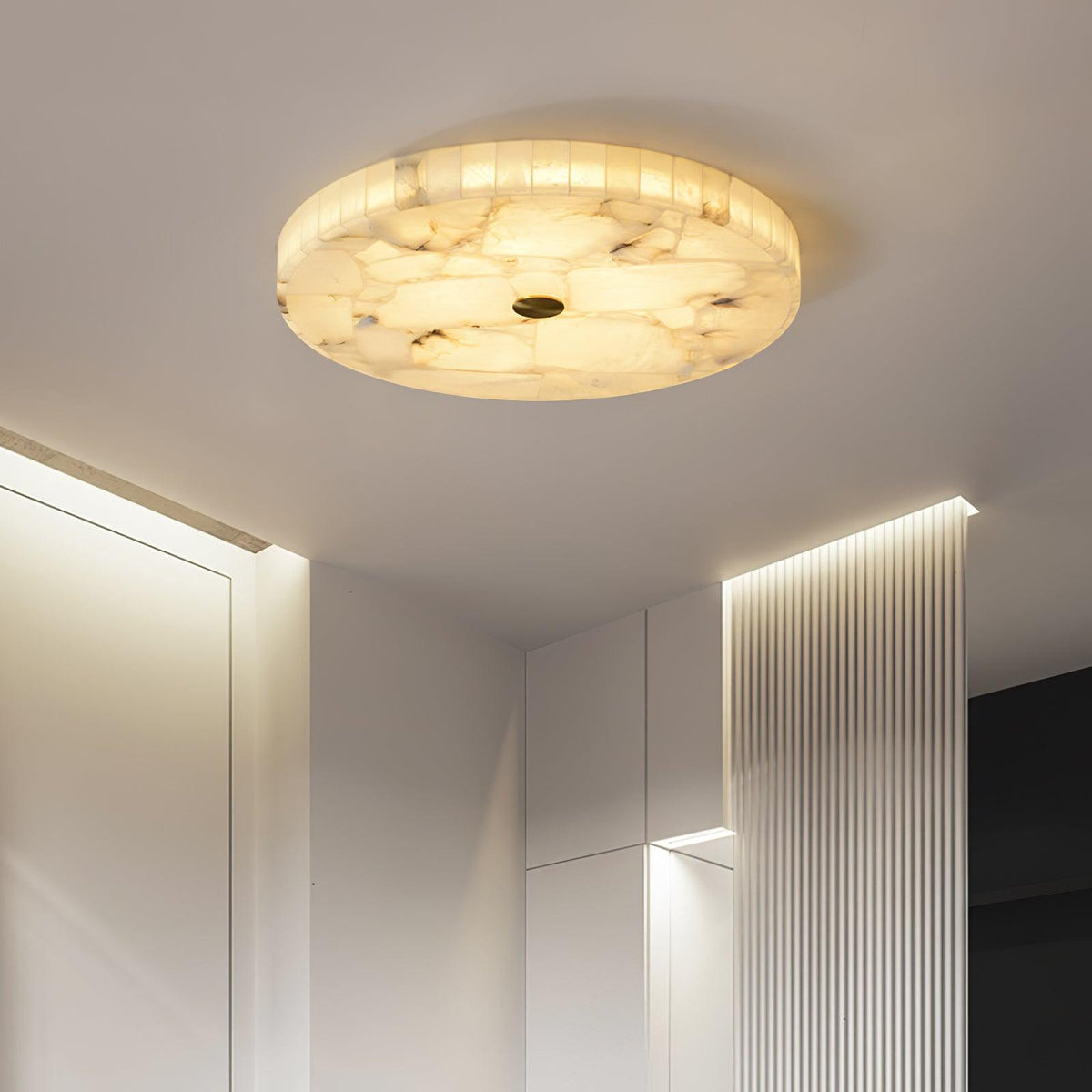 Round Alabaster LED Ceiling Light