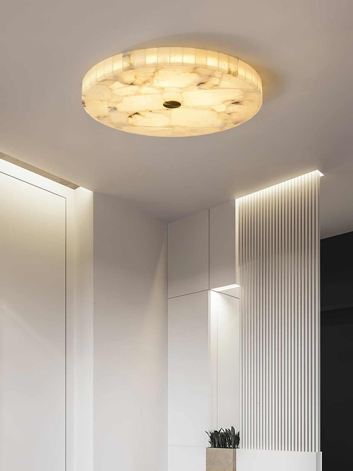 Round Alabaster LED Ceiling Light