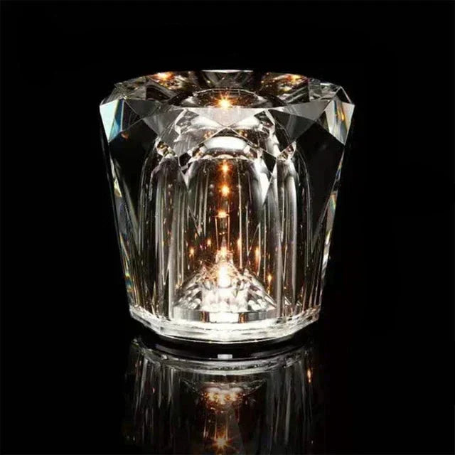 Metal and Crystal Pendant Light