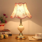 Nordic Floral Glass Table Lamp