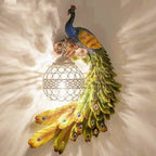 Peacock Crystal Ball Wall Sconce
