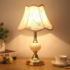 Nordic Floral Glass Table Lamp