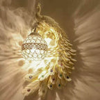 Peacock Crystal Ball Wall Sconce