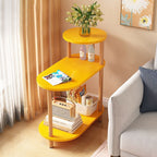Three-Tier Solid Wood End Table
