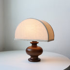 Japanese Wabi-Sabi Wood Table Lamp