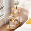 Three-Tier Solid Wood End Table