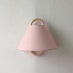 Wood Pleated Semi-Circle Wall Sconce