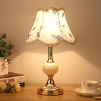 Nordic Floral Glass Table Lamp