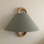 Wood Pleated Semi-Circle Wall Sconce