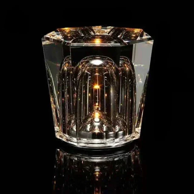 Metal and Crystal Pendant Light