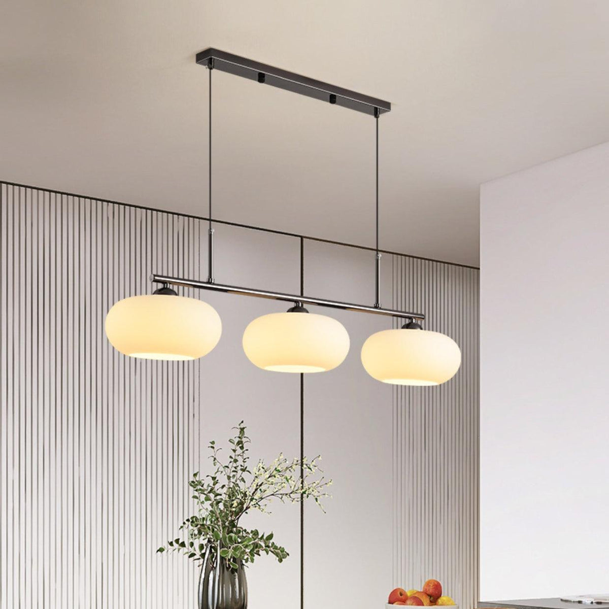 Sculptural Triple Pendant Light
