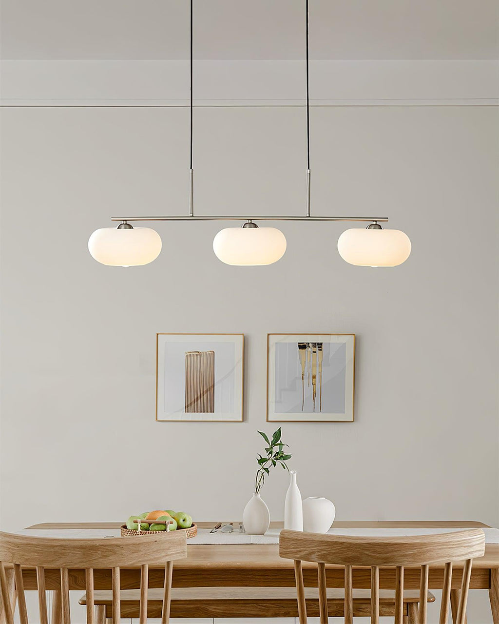 Sculptural Triple Pendant Light
