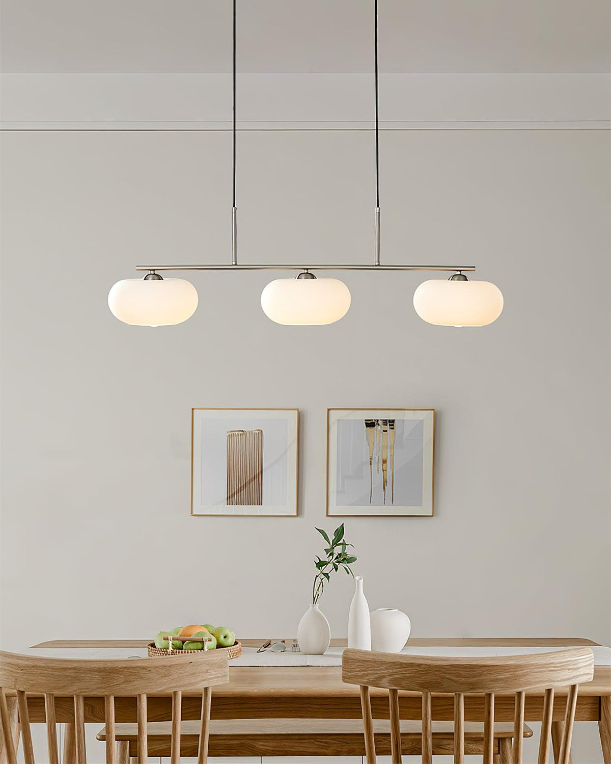 Sculptural Triple Pendant Light