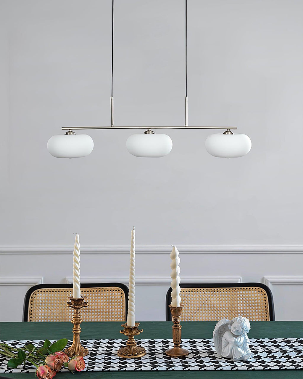 Sculptural Triple Pendant Light