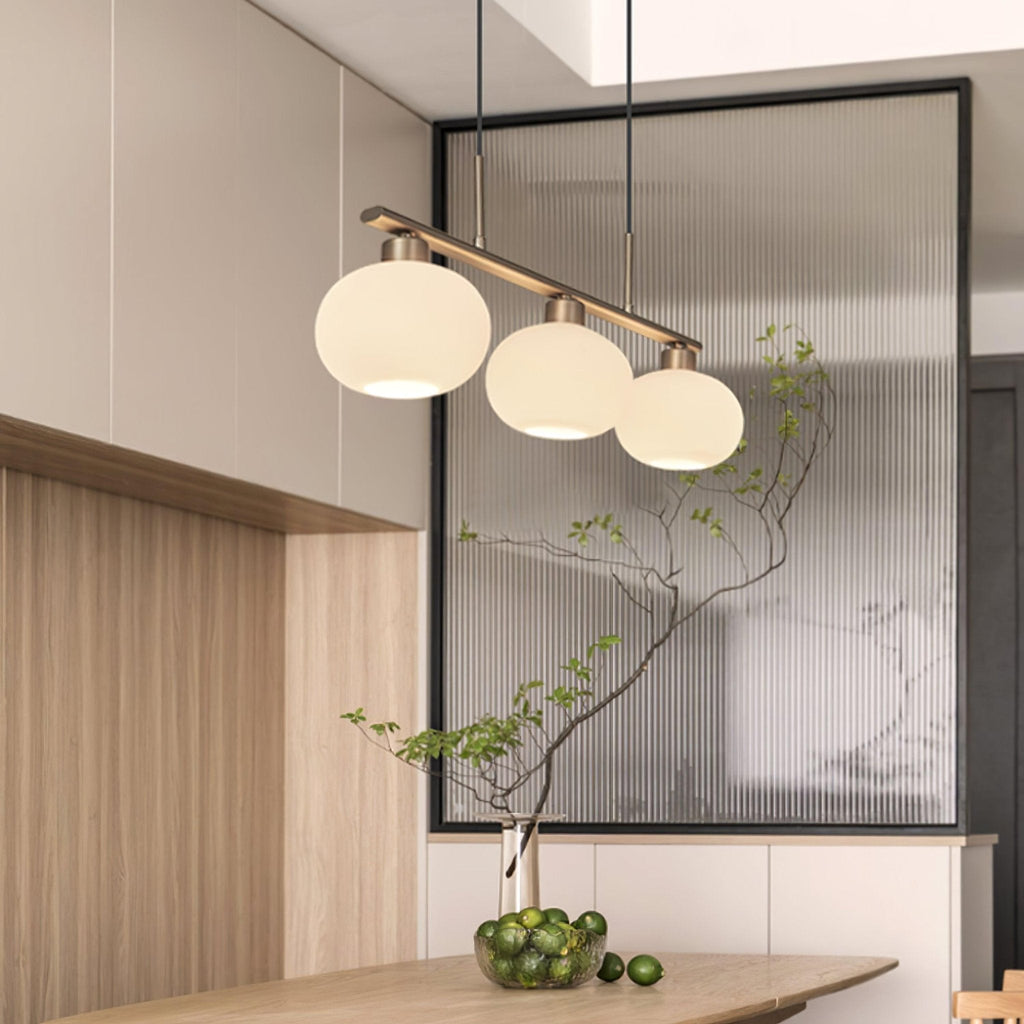 Sculptural Triple Pendant Light