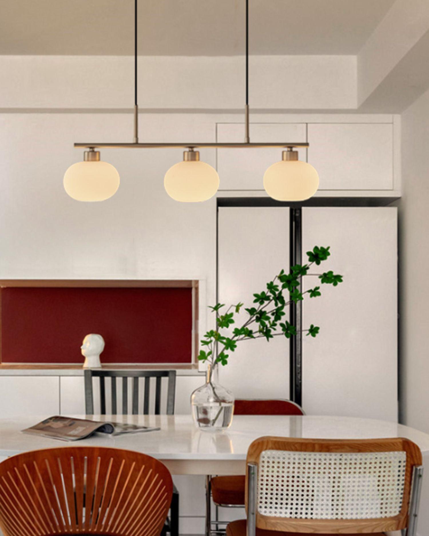 Sculptural Triple Pendant Light