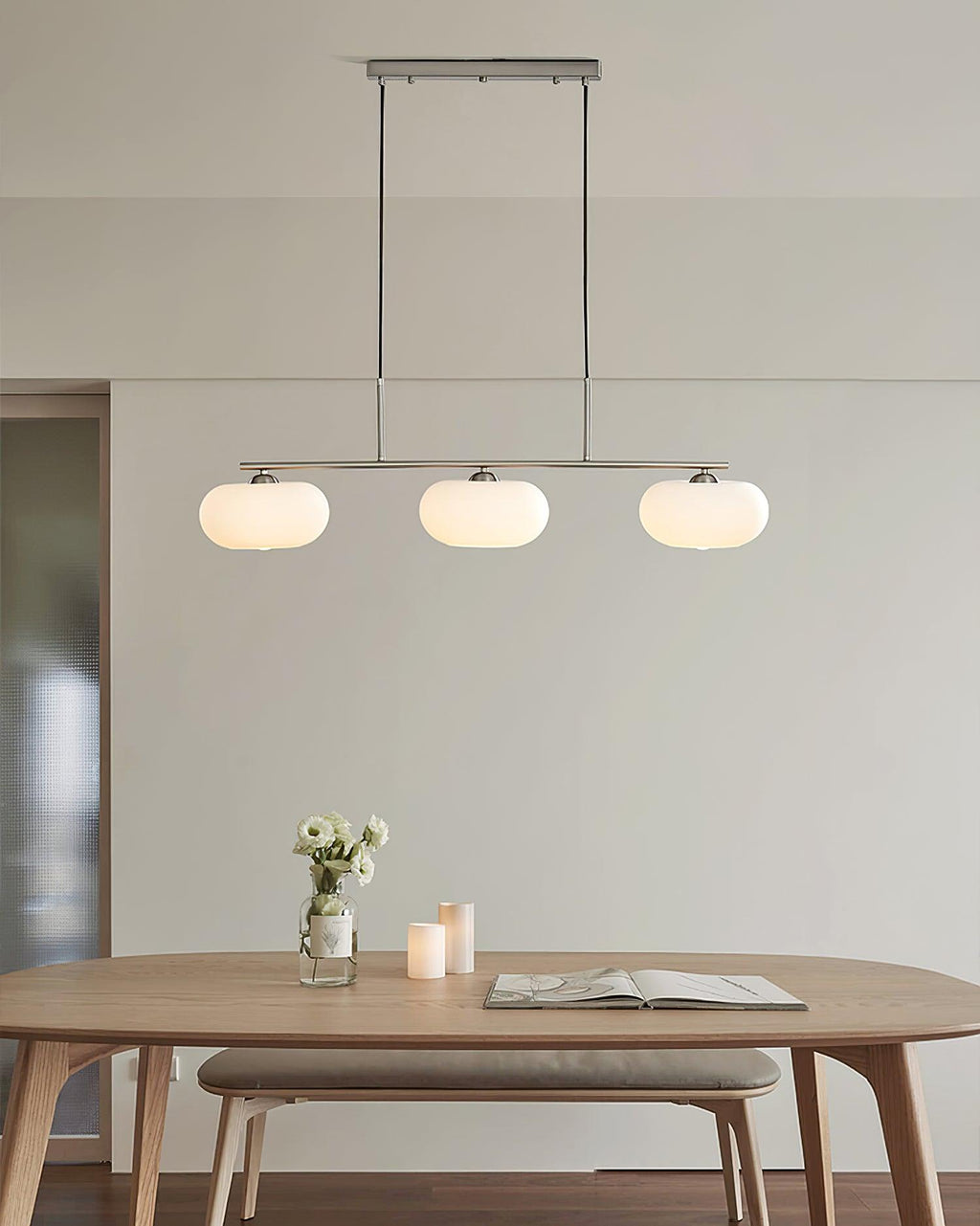 Sculptural Triple Pendant Light
