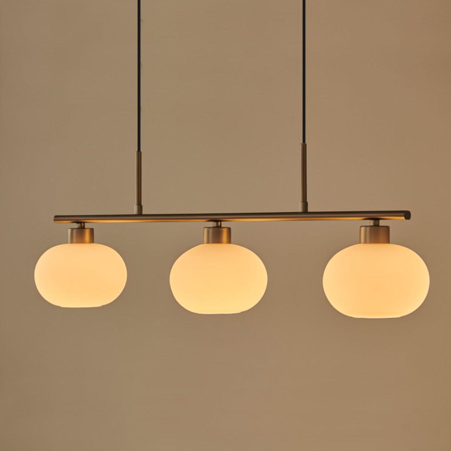 Sculptural Triple Pendant Light
