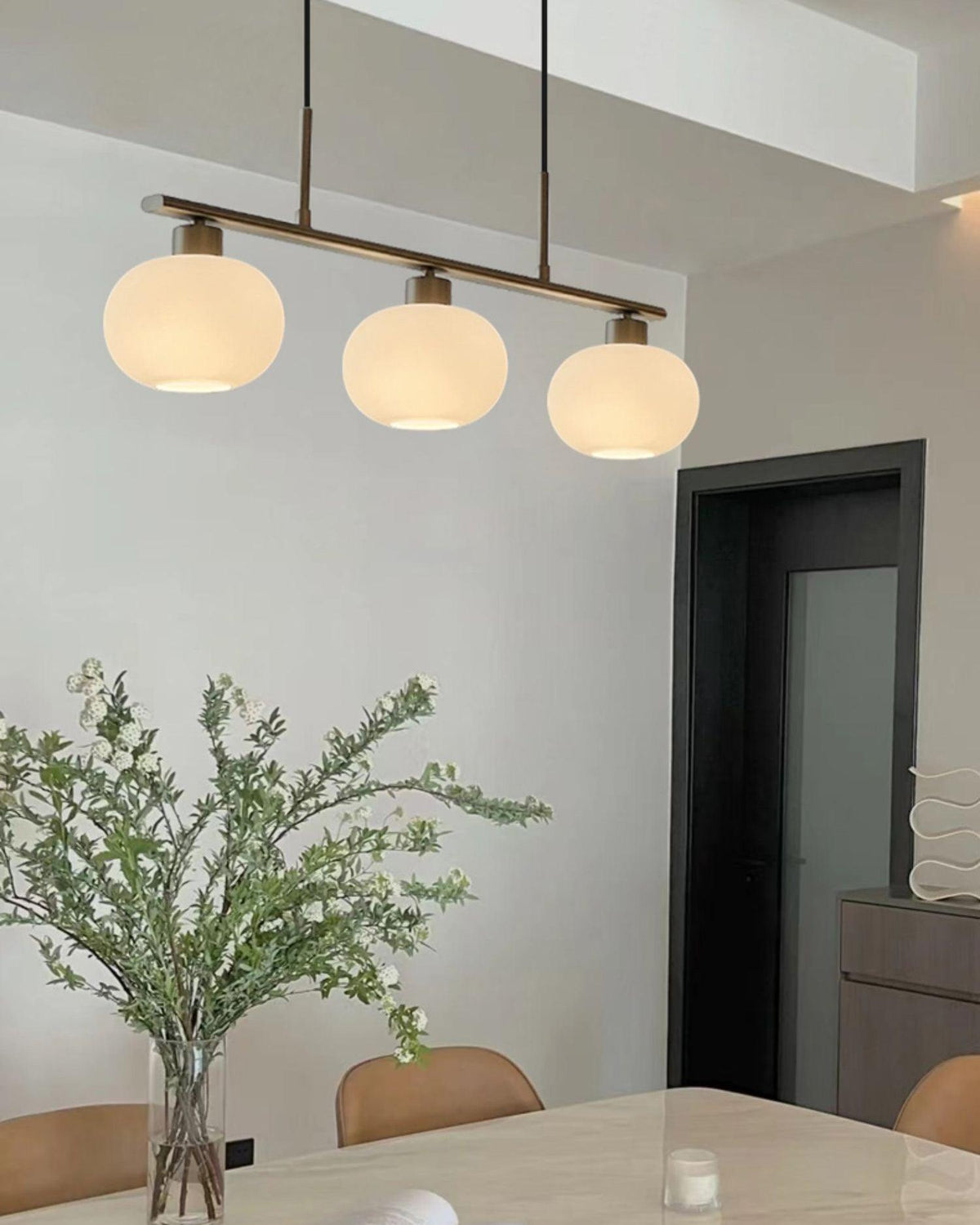 Sculptural Triple Pendant Light