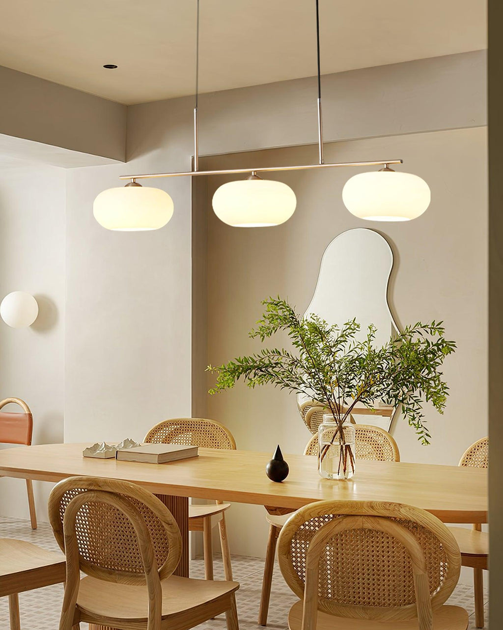 Sculptural Triple Pendant Light