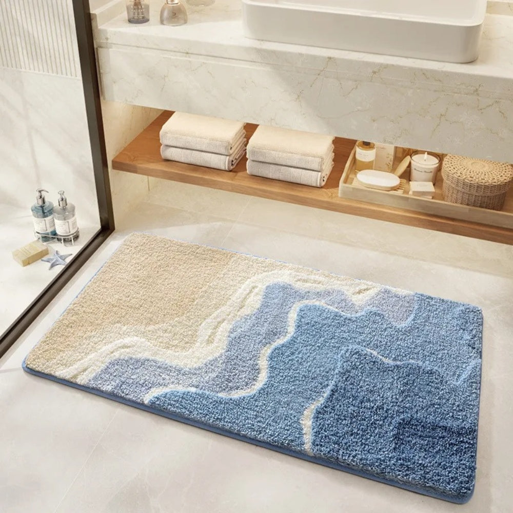 Seaside Footprint Bath Rug