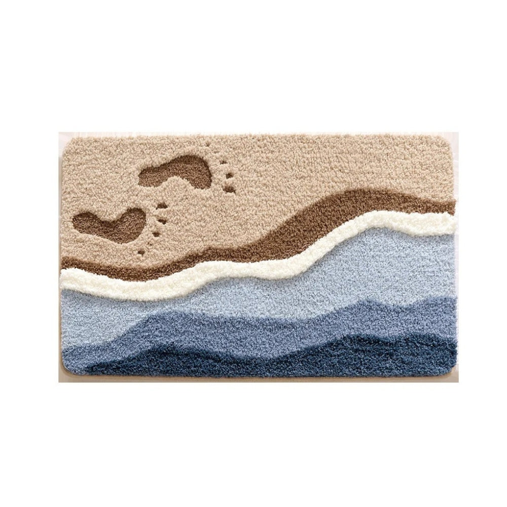 Seaside Footprint Bath Rug