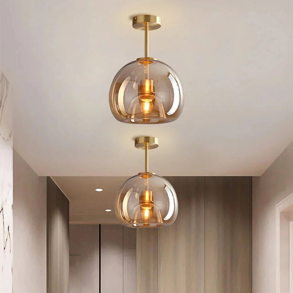 Glass Globe Ceiling Light