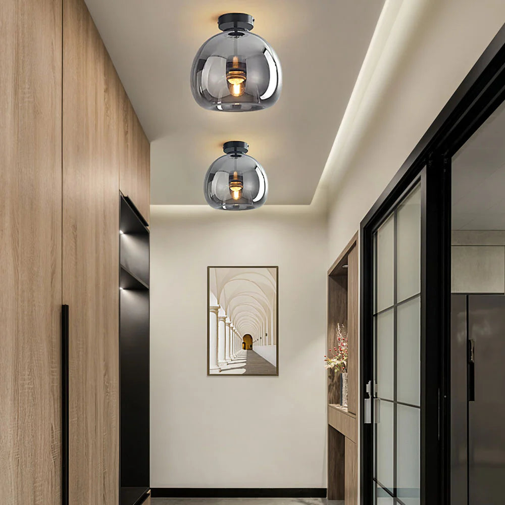 Glass Globe Ceiling Light