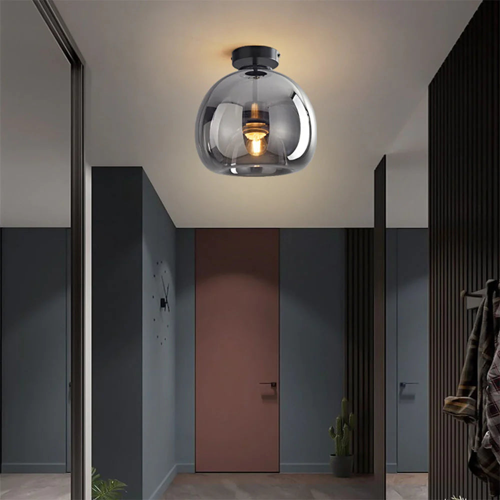 Glass Globe Ceiling Light