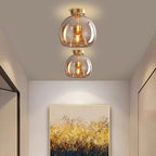 Glass Globe Ceiling Light