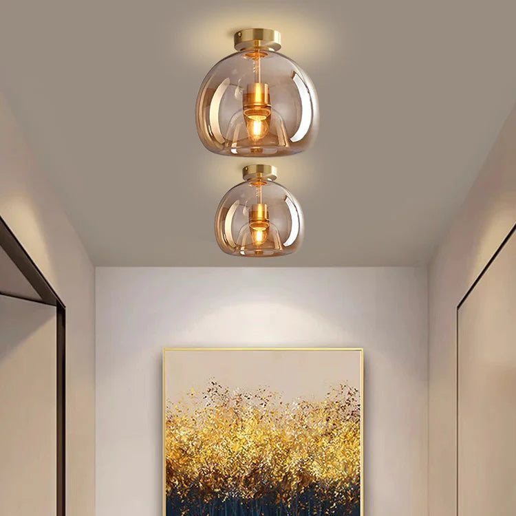 Glass Globe Ceiling Light