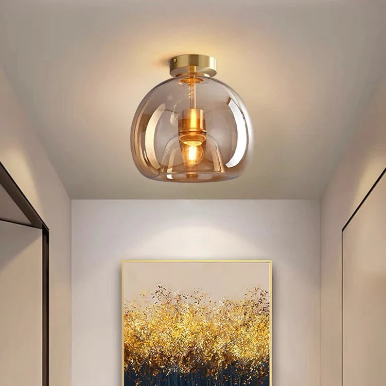 Glass Globe Ceiling Light