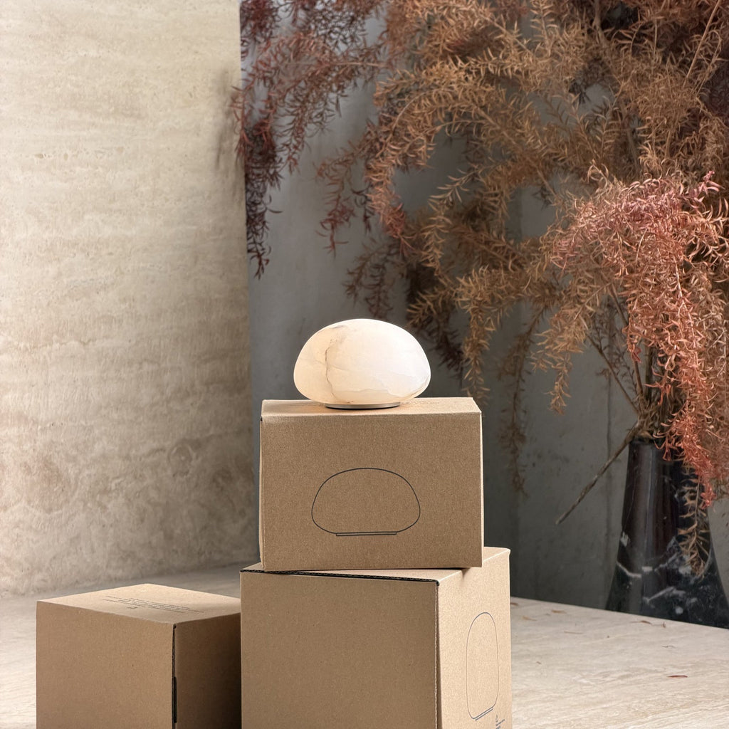 Snowflake Alabaster Table Lamp