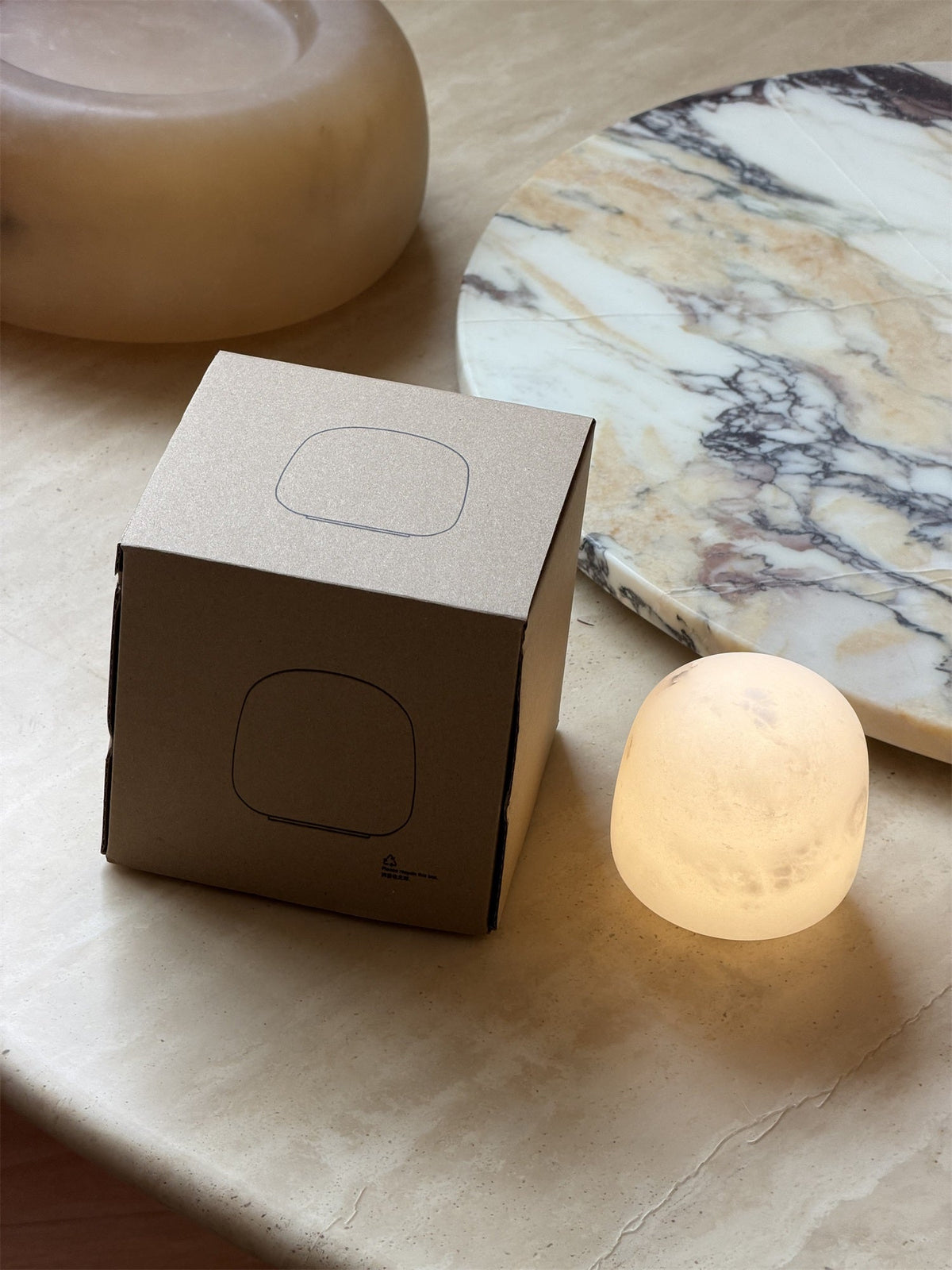 Snowflake Alabaster Table Lamp