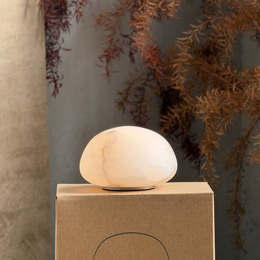 Snowflake Alabaster Table Lamp