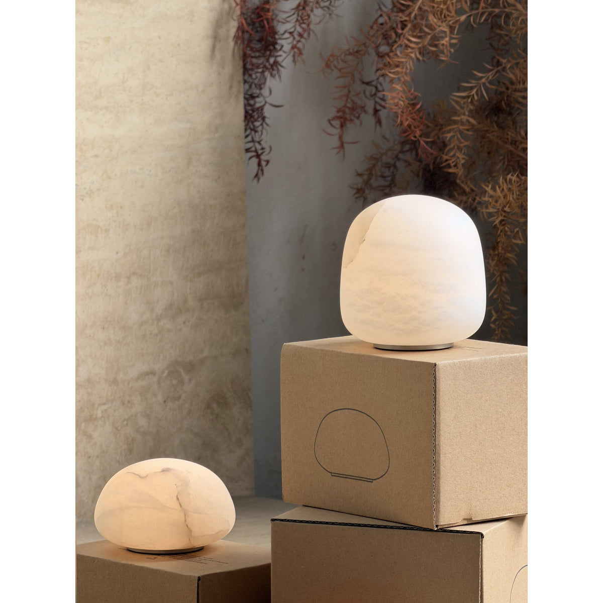 Snowflake Alabaster Table Lamp