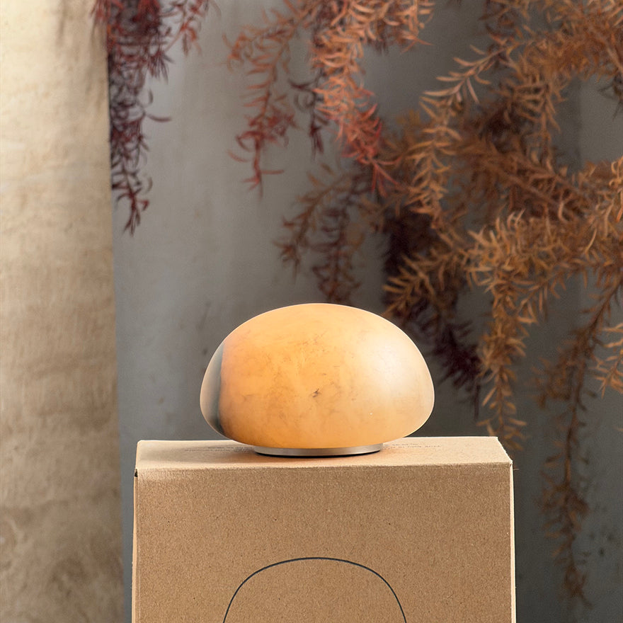 Snowflake Alabaster Table Lamp