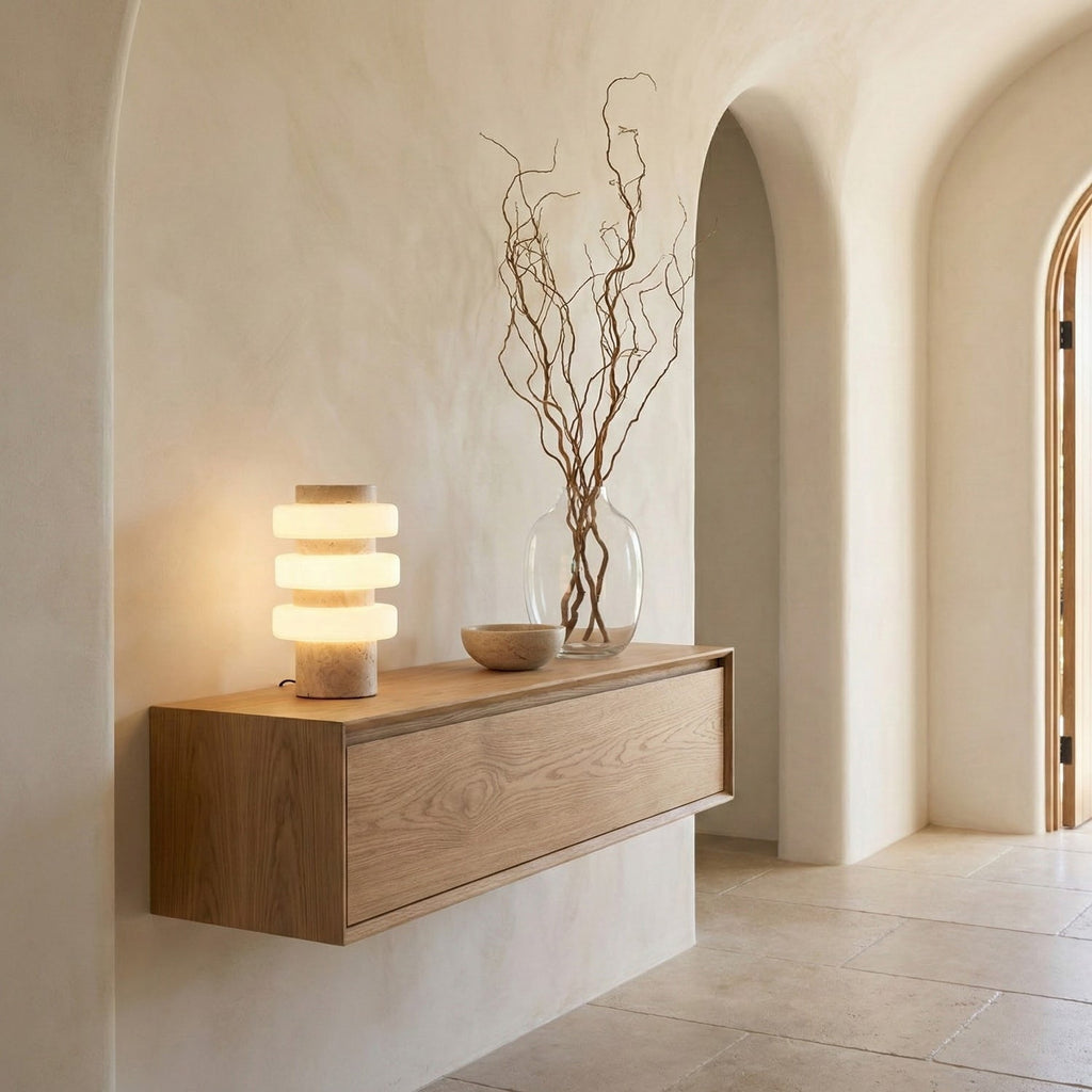 Strata Marble Glass Table Lamp