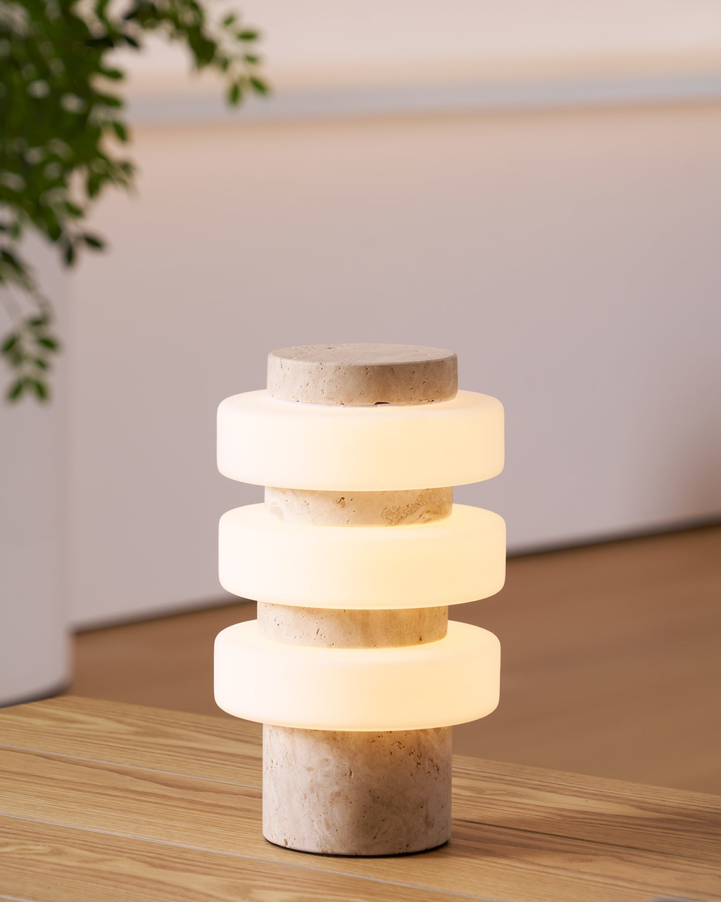Strata Marble Glass Table Lamp