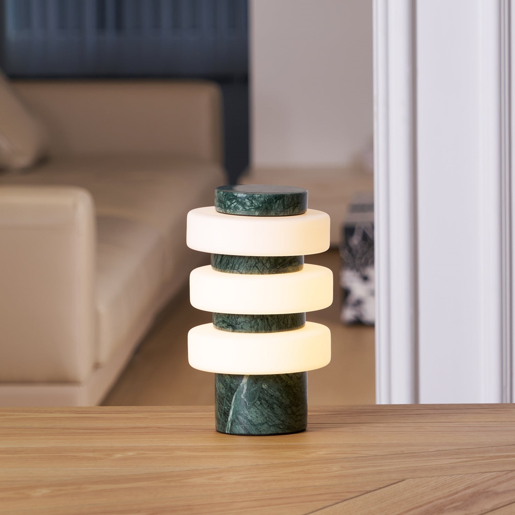 Strata Marble Glass Table Lamp
