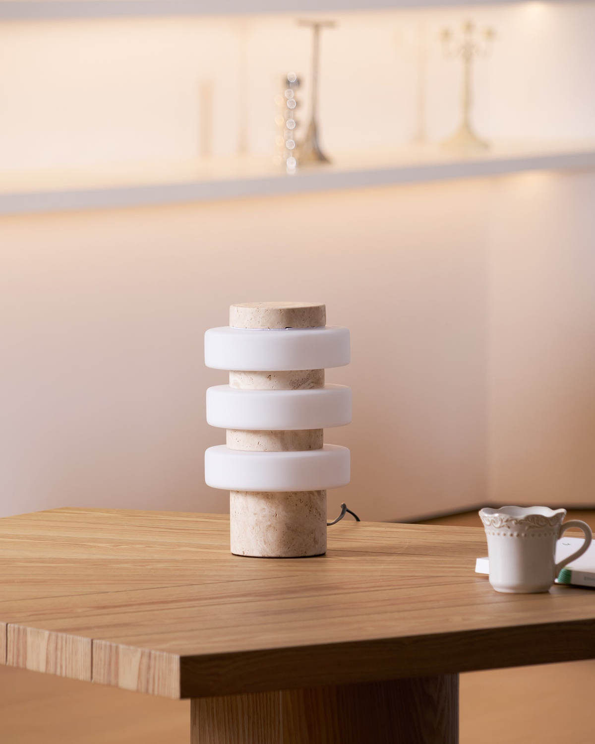 Strata Marble Glass Table Lamp