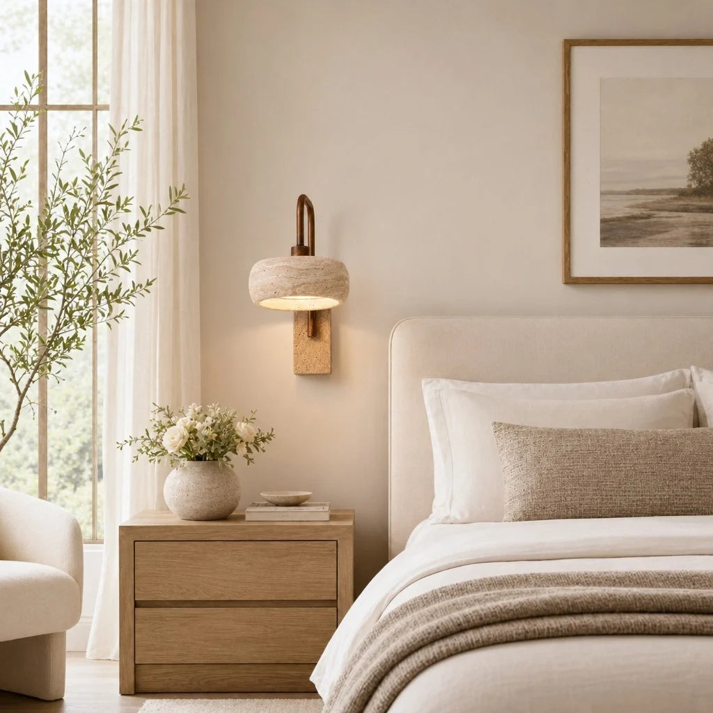 Tavik Travertine Wall Sconce