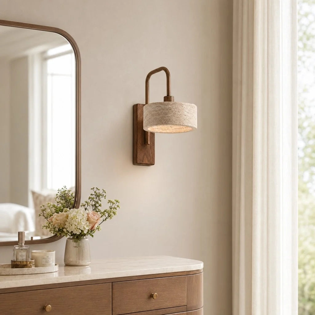 Tavik Travertine Wall Sconce